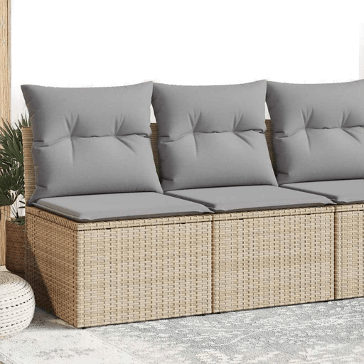 Vidaxl Hagesofa 2 deler beige