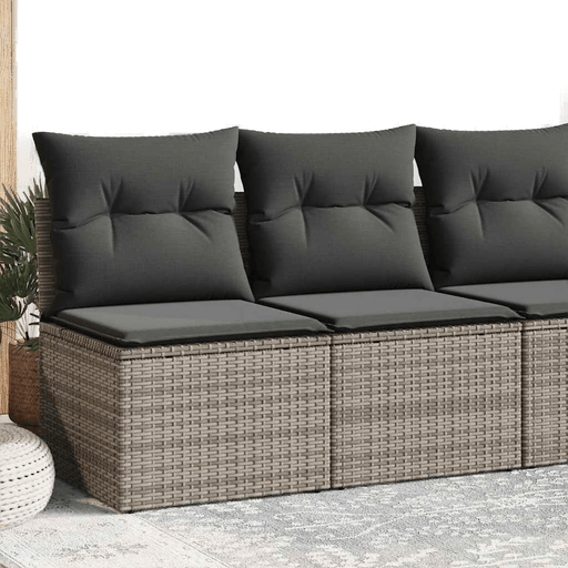 Vidaxl Hagesofa 2 deler grå