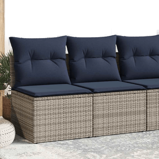 Vidaxl Hagesofa 2 deler grå