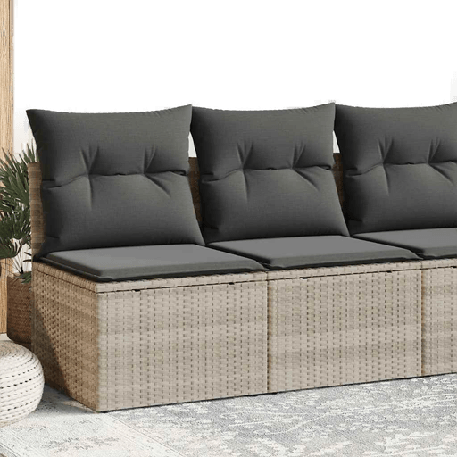 Vidaxl Hagesofa 2 deler lysegrå