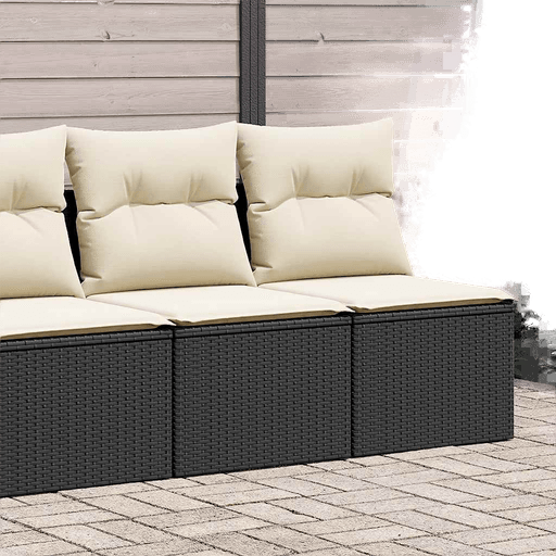 Vidaxl Hagesofa 2 deler svart