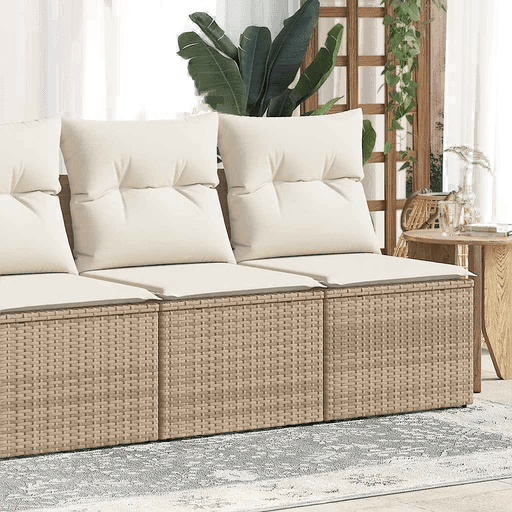Vidaxl Hagesofa 2 deler beige