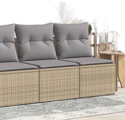 Vidaxl Hagesofa 2 deler beige