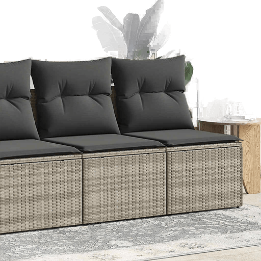 Vidaxl Hagesofa 2 deler lysegrå