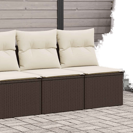 Vidaxl Hagesofa 2 deler brun