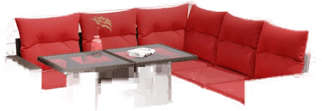 Vidaxl Hagesofa 6 deler brun