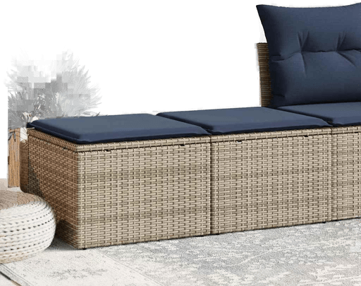 Vidaxl Hagesofa 2 deler grå polyrotting