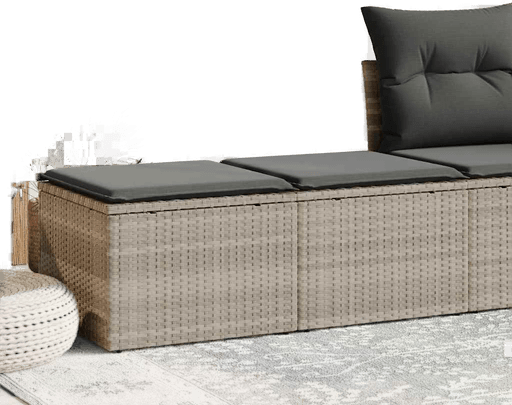 Vidaxl Hagesofa 2 deler lysegrå