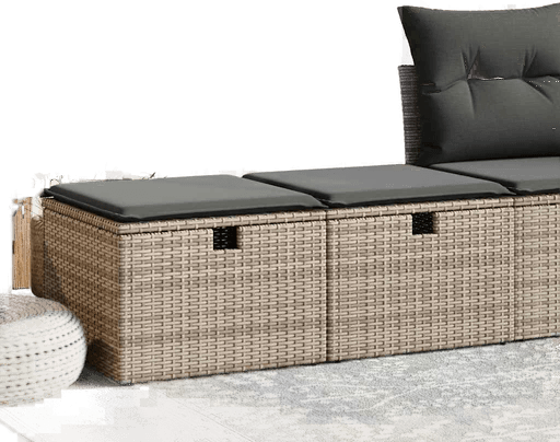 Vidaxl Hagesofa 2 deler grå