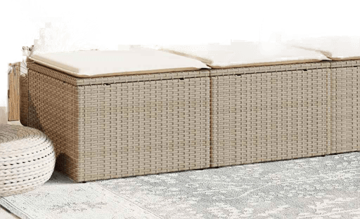 Vidaxl Hagesofa 2 deler beige