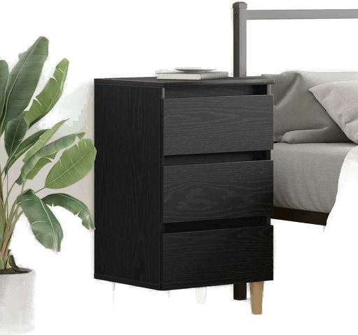 Vidaxl Nattbordskap Svart Eik 40 x 35 x 69 cm