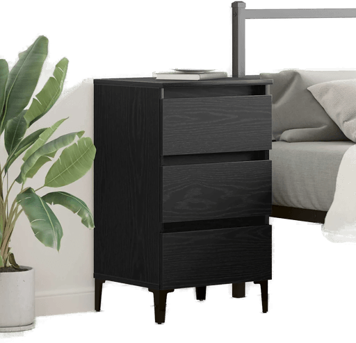 Vidaxl Nattbordskap Svart Eik