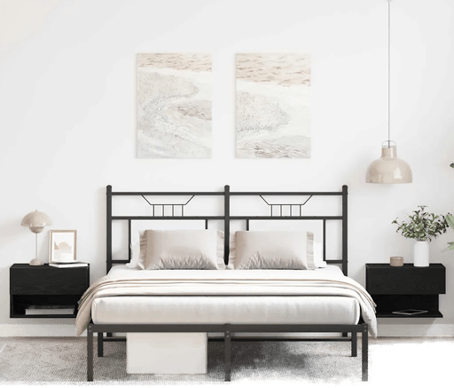 Vidaxl Nattbordskap 2 stk Svart Eik