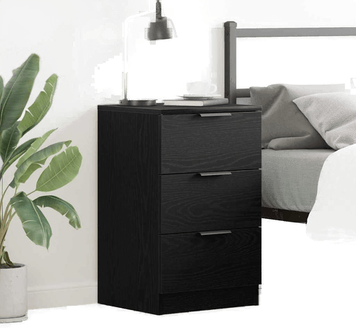 Vidaxl Nattbordskap Svart Eik