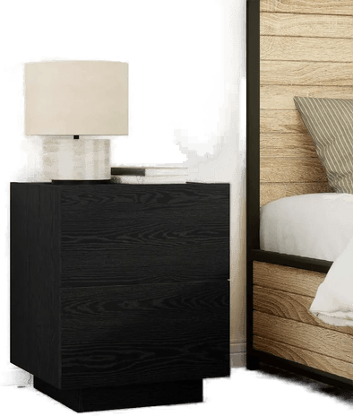 Vidaxl Nattbordskap 2 stk Svart Eik