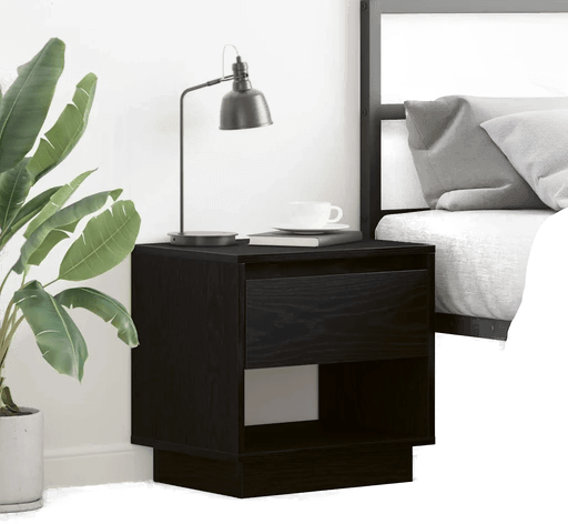 Vidaxl Nattbord Svart Eik 45 x 34 x 44 cm