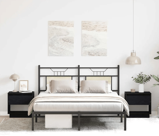 Vidaxl Nattbord 2 stk Svart Eik