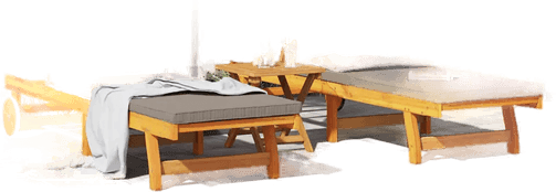 Vidaxl Solstol 2-person Brun