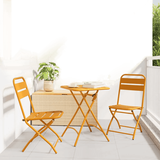 Vidaxl Bistrosett 3 deler Sennepsgul