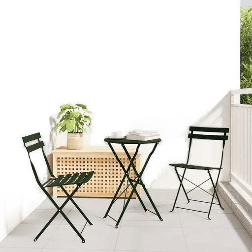 Vidaxl Sammenleggbart Bistrosett 3 pcs