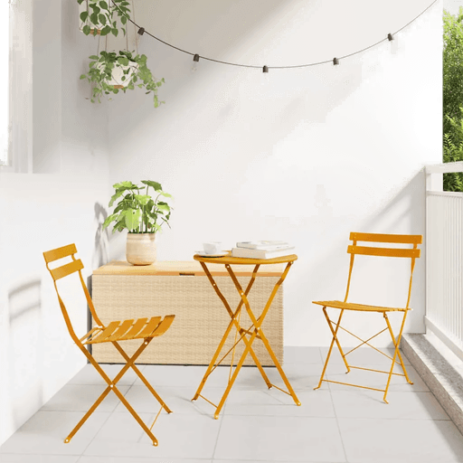 Vidaxl Sammenleggbart Bistrosett 3 pcs