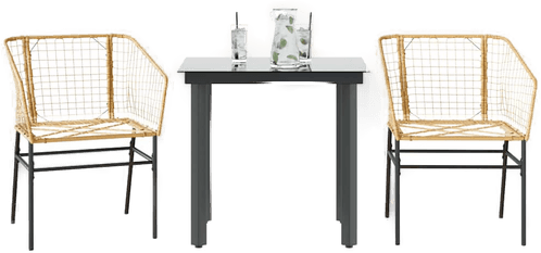 Vidaxl Hagespisegruppe 3 deler brun