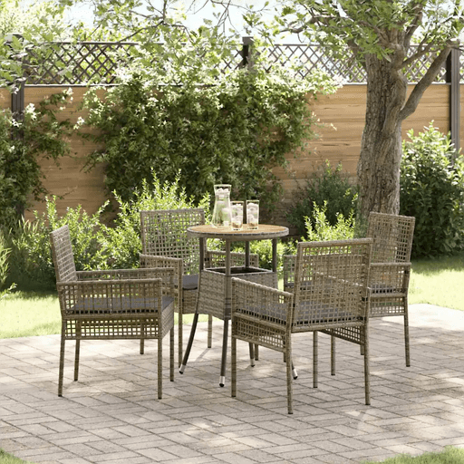 Vidaxl Hage Spisegruppe 5 pcs Grå