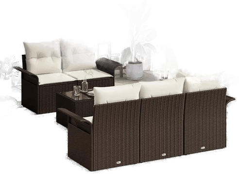 Vidaxl Sofa sett 6 pcs Brun