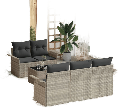 Vidaxl Sofa sett 6 pcs Lysegrå