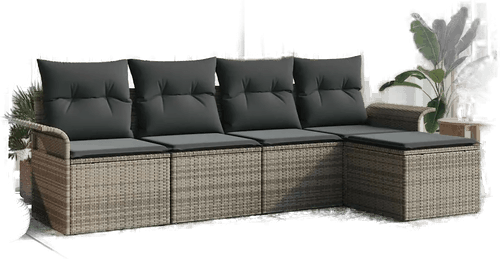 Vidaxl Utesofa 5 pcs Grå