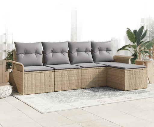 Vidaxl Utesofa 5 pcs Beige