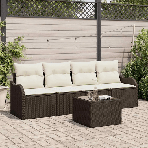 Vidaxl Hagesofa Set Brun