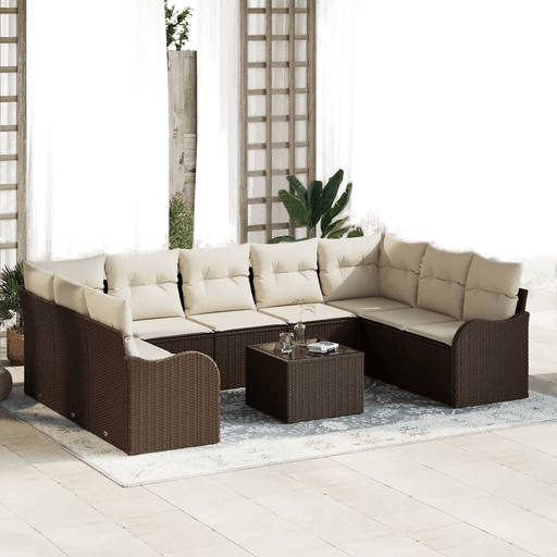 Vidaxl Hagesofa Set Brun