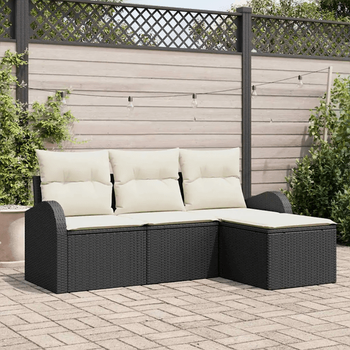 Vidaxl Hagesofa Set Svart