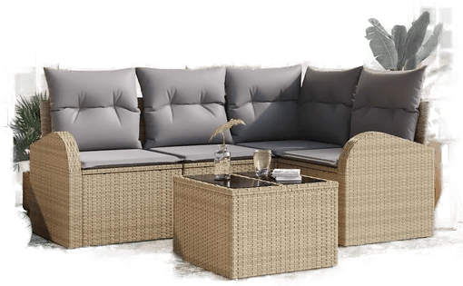 Vidaxl Hagesofa Set Beige