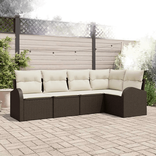 Vidaxl Sofa sett 5 pcs Brun