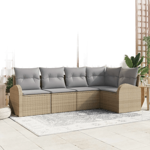 Vidaxl Sofa sett 5 pcs Beige