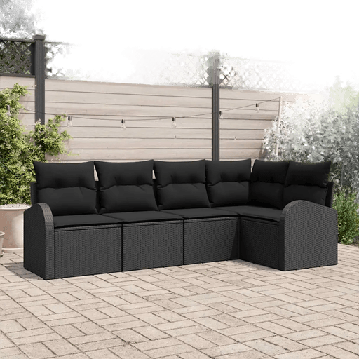 Vidaxl Sofa sett Svart Polyester