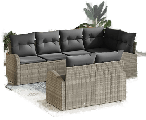 Vidaxl Hagesofa Set Lysegrå