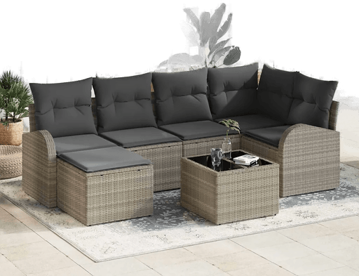 Vidaxl Hagesofa Set 7 pcs