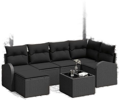 Vidaxl Hagesofa Set 7 pcs