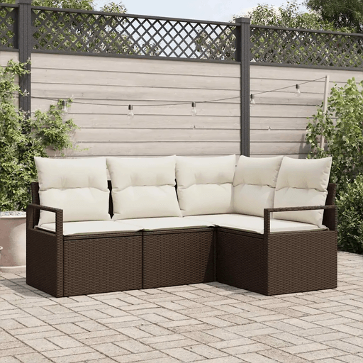 Vidaxl Sofa sett 4 pcs Brun