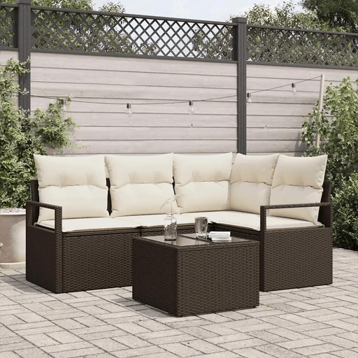 Vidaxl Sofa sett 5 pcs Brun