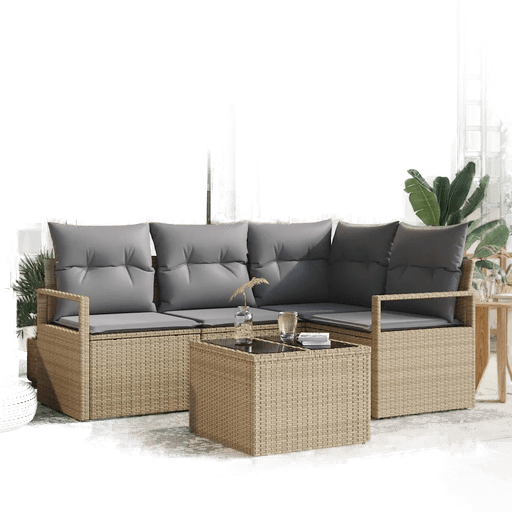 Vidaxl Sofa sett 5 pcs Beige