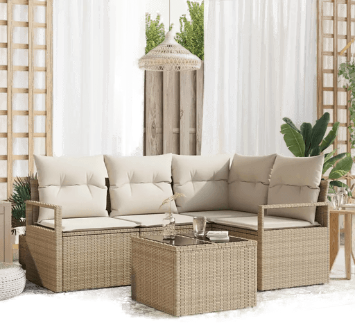 Vidaxl Sofa sett 5 pcs Beige