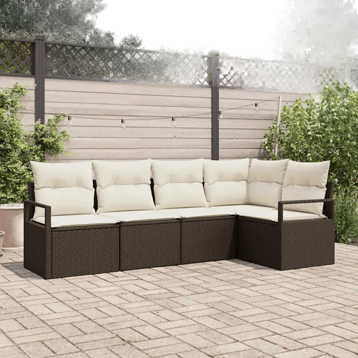 Vidaxl Sofa sett 5 pcs Brun