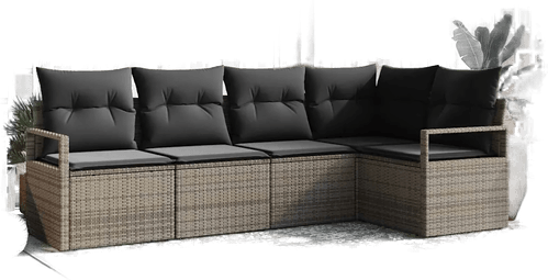 Vidaxl Sofa sett 5 pcs Grå