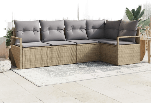 Vidaxl Sofa sett 5 pcs Beige