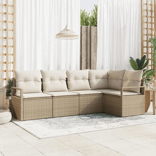 Vidaxl Sofa sett 5 pcs Beige