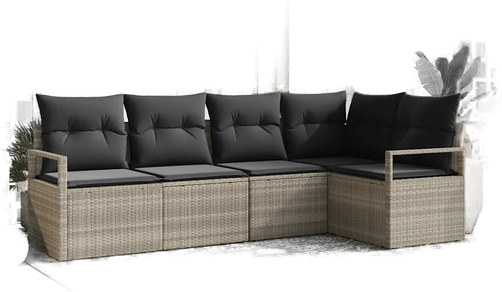 Vidaxl Sofa sett 5 pcs Lysegrå